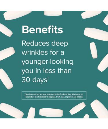 Webber Naturals Collagen30 Anti-Wrinkle 2 500mg of Bioactive Collagen Peptides Per Serving 180 Tablets Helps Reduce Deep Wrinkles Fine Lines & Stimulates Skin Cells - Buy Online on GoSupps.com