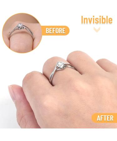 Ring Sizer Adjuster 22 Pack - Silicone Ring Guards for Loose Rings - Spiral Ring Spacers - Transparent Resizer Tightener with Polishing Cloth - Women and Men - Buy Online on GoSupps.com