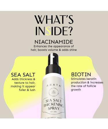 Sea Salt Thickening Hair Spray (50 ML) | Infused With Sea Salt Biotin & Niacinamide | For Instantly Thicker Full-Bodied Hair - Buy Online on GoSupps.com