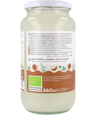  Planeta Huerto Eco Planeta Vegetable Garden Virgin Coconut Oil 850 ml (Pack of 2) - Buy Online on GoSupps.com