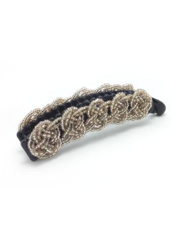 Meilliwish Noble Beautiful Lady Banana Hair Clip Ponytail Holder 1 Piece(H57)(Khaki) (4.1")Khaki