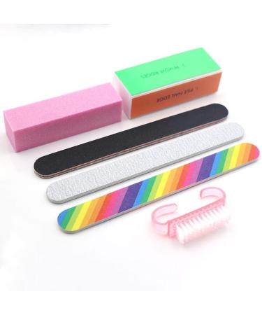 Dajidafu Nail Files Buffer Professional Pedicure Remover Smooth Cleaning Brush Set Accessories Manicure Tool Kit Salon Using - Buy Online on GoSupps.com