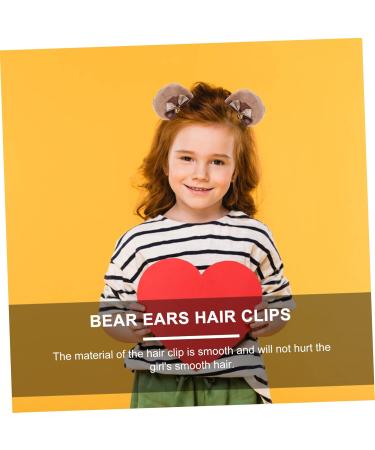 Beavorty 2 Pairs bear ear hair clip hair style hairdo bear ears hair clips hairpins hair for women ladies headbands fluffy animal ears hair accessories for girls hair accessories cute - Buy Online on GoSupps.com