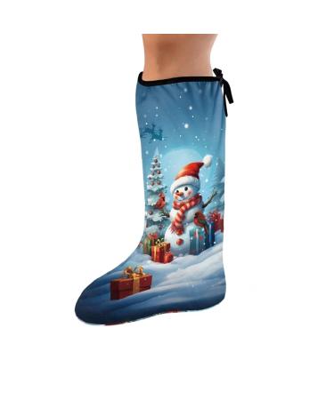 LedBack Christmas Cast Cover Cute Snowman Cast Sock Cover for Foot Multisize Red Cast Covers Christmas Decorations utdoor Leg Protectors Lightweight Cast Scratcher for Leg Size S Snowman Small