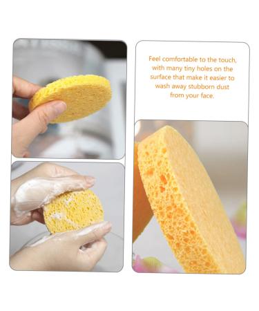 FRCOLOR 100 Pcs Exfoliating Face Sponges - Sponge Pulp for Cleansing & Makeup Application | Cellulose Spa Sponge for Dead Skin Removal - Buy Online on GoSupps.com