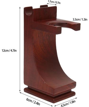 Psytfei Red Wood Brush Razor Tap Stand - Non-Slip Base for Men's Shaving Accessories | Premium Practical Storage - Buy Online on GoSupps.com