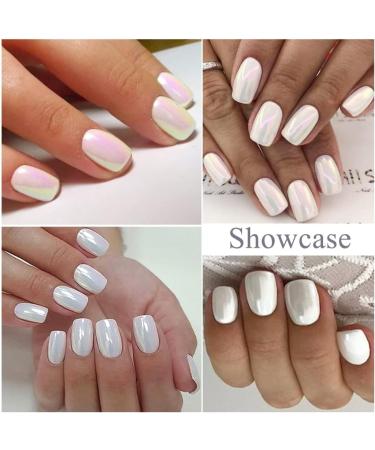 Shimmer Aurora Nail Glitter Powder Set - Neon Mermaid Dust Chrome Pigment for High Gloss Nail Art - 7 Boxes with Sponge Sticks - Buy Online on GoSupps.com