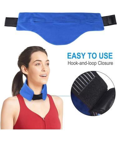 LotFancy Neck Ice Pack Wrap - Hot Cold Therapy for Shoulders & Cervical - Medical Cooling Gel Pack for Pain Relief - 21x7.25 Inch - Buy Online on GoSupps.com