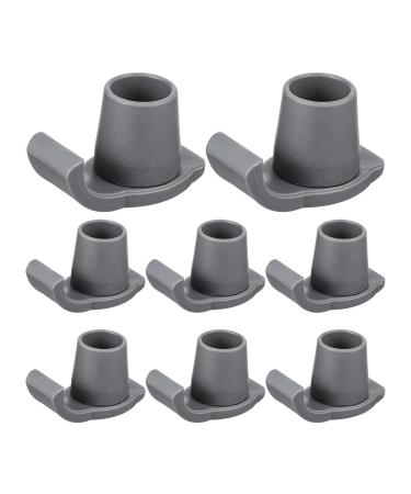dinio 8 Pcs Walker Ski Glides Heavy Duty Coaster Skis Plastic Drive Walker Parts Walker Replacement Accessories Fit Walker Feet Glides