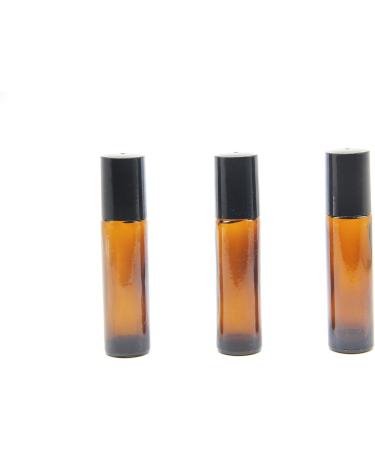 YIZHAO 10ml Amber Glass Roller Bottles - Set of 6 Brown, Empty Roller Ball Bottles for Essential Oils, Massage & Beauty Oil Mix Lab, Stainless Steel Roller Ball - Buy Online on GoSupps.com