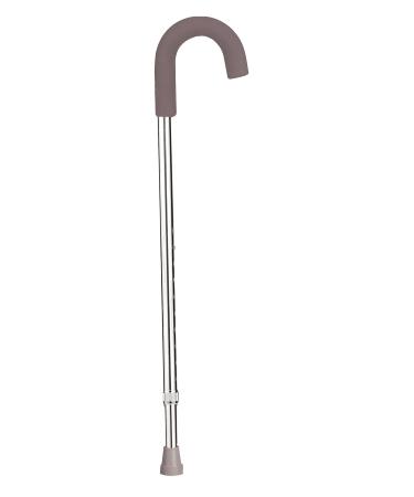 Drive Medical Round Handle Aluminum Walking Cane With Foam Grip, Silver