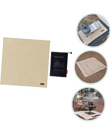 SEWOART 1pc BBQ Fire Mat Outdoor BBQ Outdoor+mat Barbecue Supplies Outdoor Stove Mat Protection Accessories 80x80cm Light Yellow - Buy Online on GoSupps.com