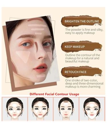 Go Ho 2 Colors Contour Stick - 2 in 1 Double-sided Concealer Stick Highlighter | Long-lasting Waterproof 3D Face Makeup Cream | 01# Ivory and Dark Brown - Buy Online on GoSupps.com