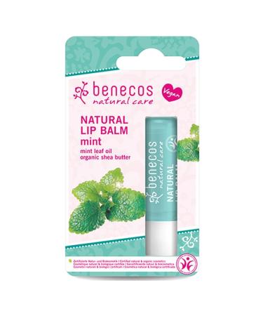 2 x Benecos Natural Lip Balm Mint 4.8g