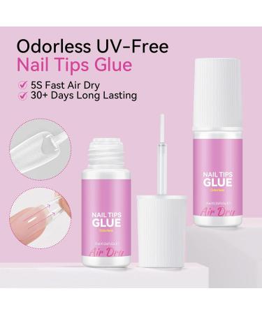 Ugni Glue Tips Strong odorless gel adhesive for quick pressing easy application with long-lasting hang glue for women or beginners clear finish - Buy Online on GoSupps.com