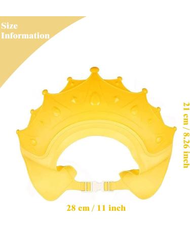 Baby Shower Cap Shield - Adjustable Visor Hat for Kids, Cute Crown Shape - Yellow | 0-9 Years Old Children - Buy Online on GoSupps.com