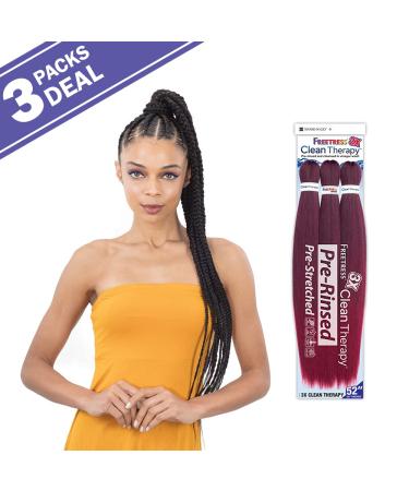 FreeTress 3X Clean Therapy In Vinegar Wash Pre-Stretched Braids 52 - Pack of 3, 52 Inch 1B Color | Best Price & Quality - Shop Now! - Buy Online on GoSupps.com