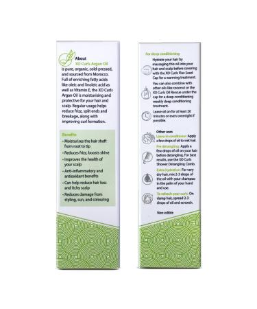 XO Curls Cold-Pressed Organic Argan Oil - Pure & Natural Hair Treatment - Buy Online on GoSupps.com