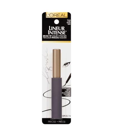 L'Oreal Lineur Intense Brush Tip Liquid Eyeliner - 710 Black | 0.24 fl oz (7 ml) - Buy Online on GoSupps.com