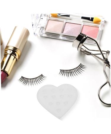 WOONEKY Plaque de Colle pour Faux Cils C ur Transparente 12 Trous en Verre pour Extensions de Cils Usage Professionnel Salon Portable - Buy Online on GoSupps.com