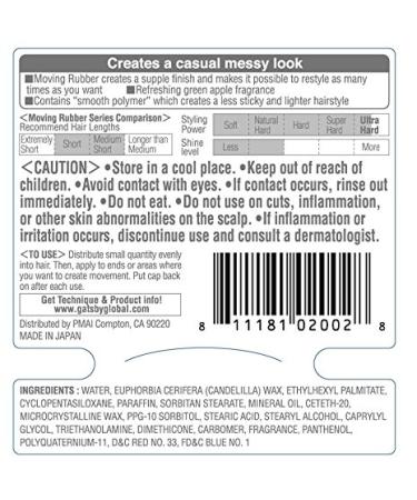 â€œMandom Gatsby Moving Rubber Wild Shake Hair Wax 2.8 oz - Best Styling for All Hair Typesâ€‌ - Buy Online on GoSupps.com