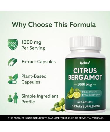 Citrus Bergamot | Citrus Bergamot 1000mg | 1000mg Per Serving | Supplement for Men & Women | (Pack 5) - Buy Online on GoSupps.com
