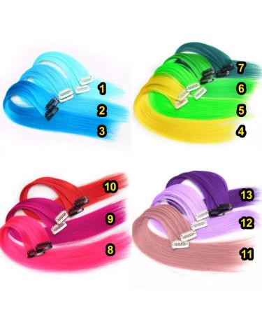 Buy 16-Inch Purple Long Straight Synthetic Clip-In Hair Extensions | Rainbow Fashion Wig #12 - International Shipping Available - Buy Online on GoSupps.com