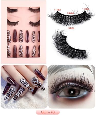 PLCPDM Eyelashes Natural Look False Eyelashes Press on s Reusable Fake s with Glues for Women SET69 - Buy Online on GoSupps.com