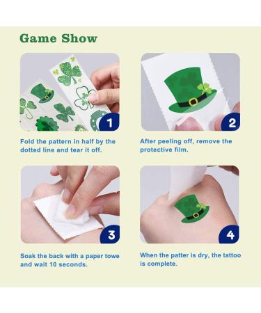 144pcs Shamrock Party Favors for Kids - St. Patrick's Day Irish Tattoo Stickers - Green Ireland Party Gifts - Buy Online on GoSupps.com