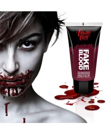 Fright Fest Fake Blood Gel 50ml - Perfect for SFX Makeup with Face Blood, Liquid Latex, and Body Paint - Buy Online on GoSupps.com
