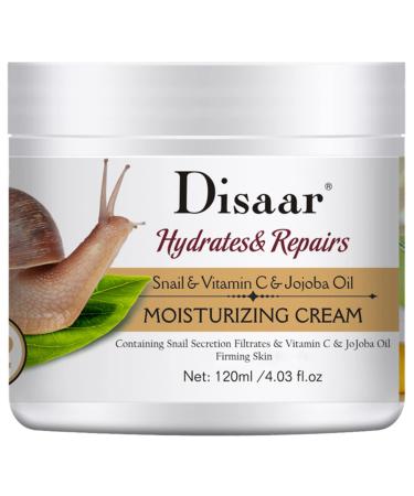DISAAR Beauty Snail Vitamin C Jojoba Oil Firming Skin Moisturizing Cream Hydrates Repairs 120ml/4.03fl.oz