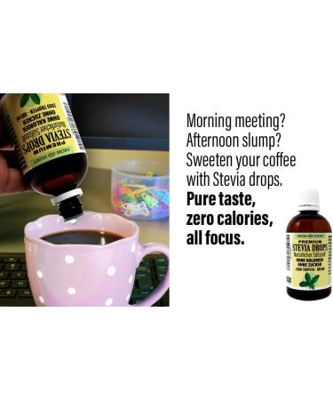 Aromhuset Stevia Drops natural sweetener without calories 100 ml sugar substitute for diabetics 2000 drops neutral flavor drops as a sugar substitute - Buy Online on GoSupps.com