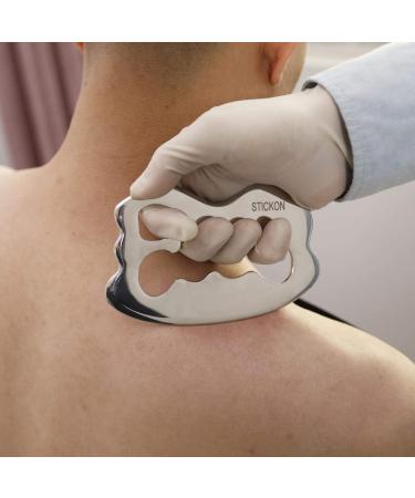 JustSun Gua Sha Scraper - Stainless Steel IASTM Tool for Soft Tissue Massage & Muscle Pain Relief - Buy Internationally - Buy Online on GoSupps.com