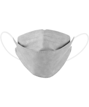 50/100PC Gray Fish Type Disposable_Face_Coverings 4-Ply Comfortable For Adults Outdoor Daily Use 50pc - Buy Online on GoSupps.com