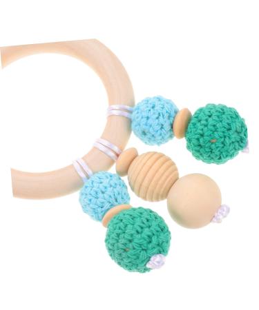 Generic 4pcs Stroller Yarn Bead Pendant Stroller Newborn Woody Wooden Play Gym Infant Stroller Safety Nursery Bed Hanging Rattle Wood Crib Wood Beech - Buy Online on GoSupps.com