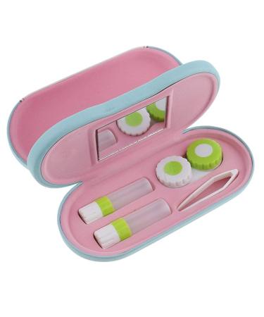 Tubayia Portable Contact Lens Case Contact Lens Box Contact Lens Container Storage Box (Blue)