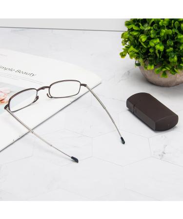 Shop Cokobin Foldable Reading Glasses - Stainless Steel Anti-Blue Light Aid for Men & Women | Compact Hard Shell Case +1.0 (Brown) - Buy Online on GoSupps.com