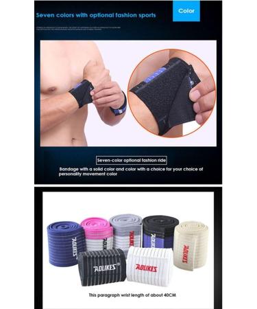 Adjustable Black Wrist Bandage Support Brace for Men | Elastic Stretchy Gym Training Straps & Safety Protector - Buy Online on GoSupps.com