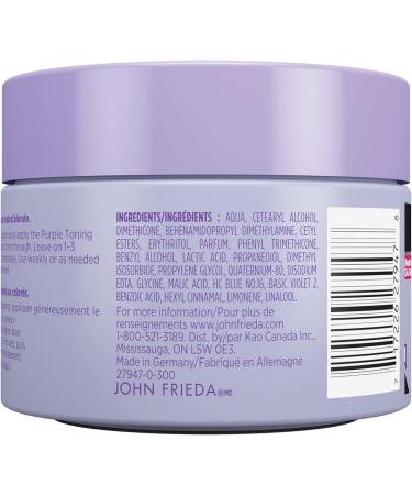 John Frieda Violet Crush Purple Toning Masque/Mask for Brass Repair of Natural and Colour-Treated Blonde Hair (250 ML) - Buy Online on GoSupps.com