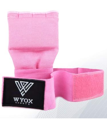 WYOX Boxing Hand Wraps Gel Knuckle Padded Inner Elastic Quick Wraps - Pink | Women Men Wrist Wrap MMA Muay Thai Training Gloves - Buy Online on GoSupps.com