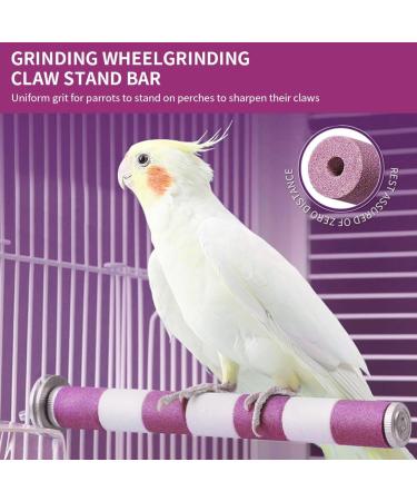 Parrot Perch 15CM Pink&White Color Bird Perch Stand Birdcage Scrub Stand Bar for Bird Parrot Budgies Parakeet Cockatiels Conure Lovebird Cage Paw Grinding Toy pink 15cm - Buy Online on GoSupps.com