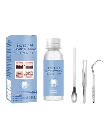 Tooth Repair Kit Modelable Plastic Teeth Replacement Kit for Missing Teeth Broken Tooth Filler(3+1 Pcs).
