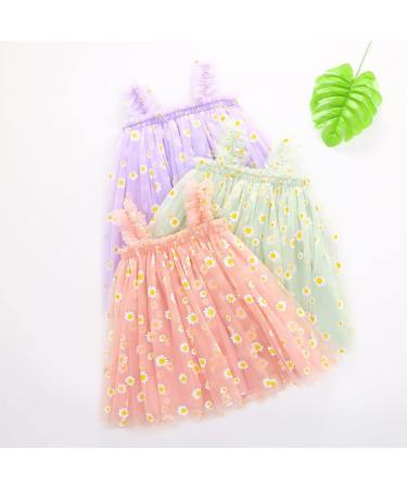 PythJooh Baby Girl Tulle Dress with Butterfly Wings | Toddler Princess Dress for 0-4 Years | Daisy Pink | 12-18 Months - Buy Online on GoSupps.com