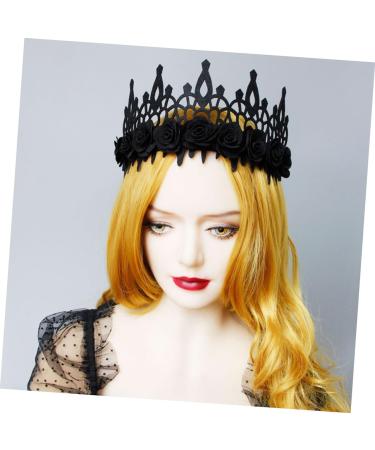 Mikinona Halloween Crown Dead Flower Hair Accessories Halloween Headpiece Black Scrunchies for Hair Halloween Hair Accessory Festival Flower Halloween Headband Flowers Fabric - Buy Online on GoSupps.com