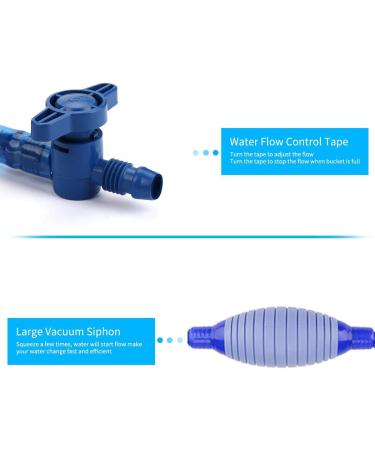Fish Tank Cleaner & Aquarium Water Changer with Adjustable Flow - Inbuilt Strainer & Outlet Valve - Pumping Airbag Included - Buy Online on GoSupps.com