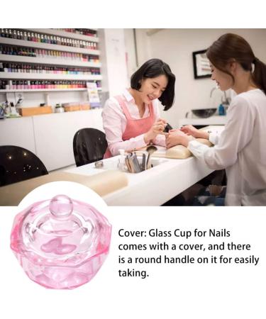 BrushesOctagonal Dappen Dish Cup Crystal Glass Glassware Tool for Nail Art Manicure Care - Buy Online on GoSupps.com
