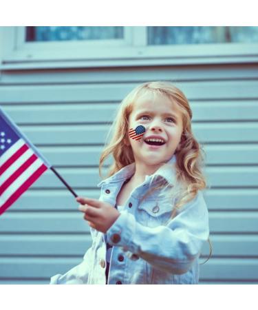 4th of July Temporary Tattoo Stickers - USA Flags & Stars Body Art for Men & Women - Buy Online on GoSupps.com