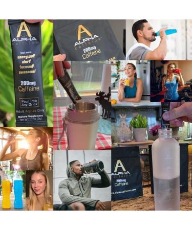 Drink Energizer | Unflavored Caffeine Powder | 200mg Energy Boost in 30 Minutes | 15 Sticks for Instant Energy | International Shipping - Buy Online on GoSupps.com
