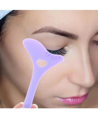 FOMIYES Mascara Shield Applicator Silicone Eyelash Shield Eyeliner Stencils Eye Makeup Applicator Lash Tools Purple - Buy Online on GoSupps.com