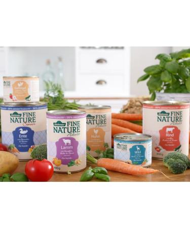 Dehner Fine Nature Wet Dog Food for Adults - Wild Flavor 6 x 800g Cans (4.8kg) | Premium Quality & International Shipping - Buy Online on GoSupps.com